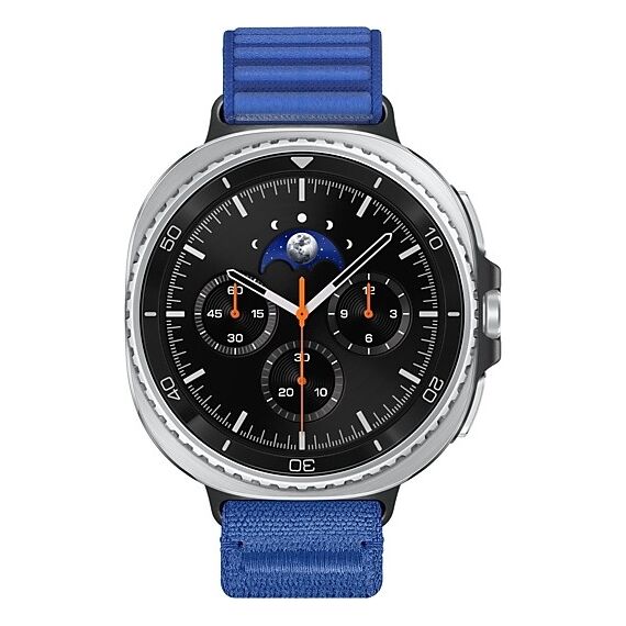 Galaxy Watch8 Classic | 46 мм | 4G LTE | Black | Fabric/Blue | S/M, Размер: 46 мм, Цвет: Black, Тип ремешка: Fabric, Цвет ремешка: Blue, Размер ремешка: S/M, Подключение часов: Bluetooth / Wi-Fi + 4G LTE, изображение 2